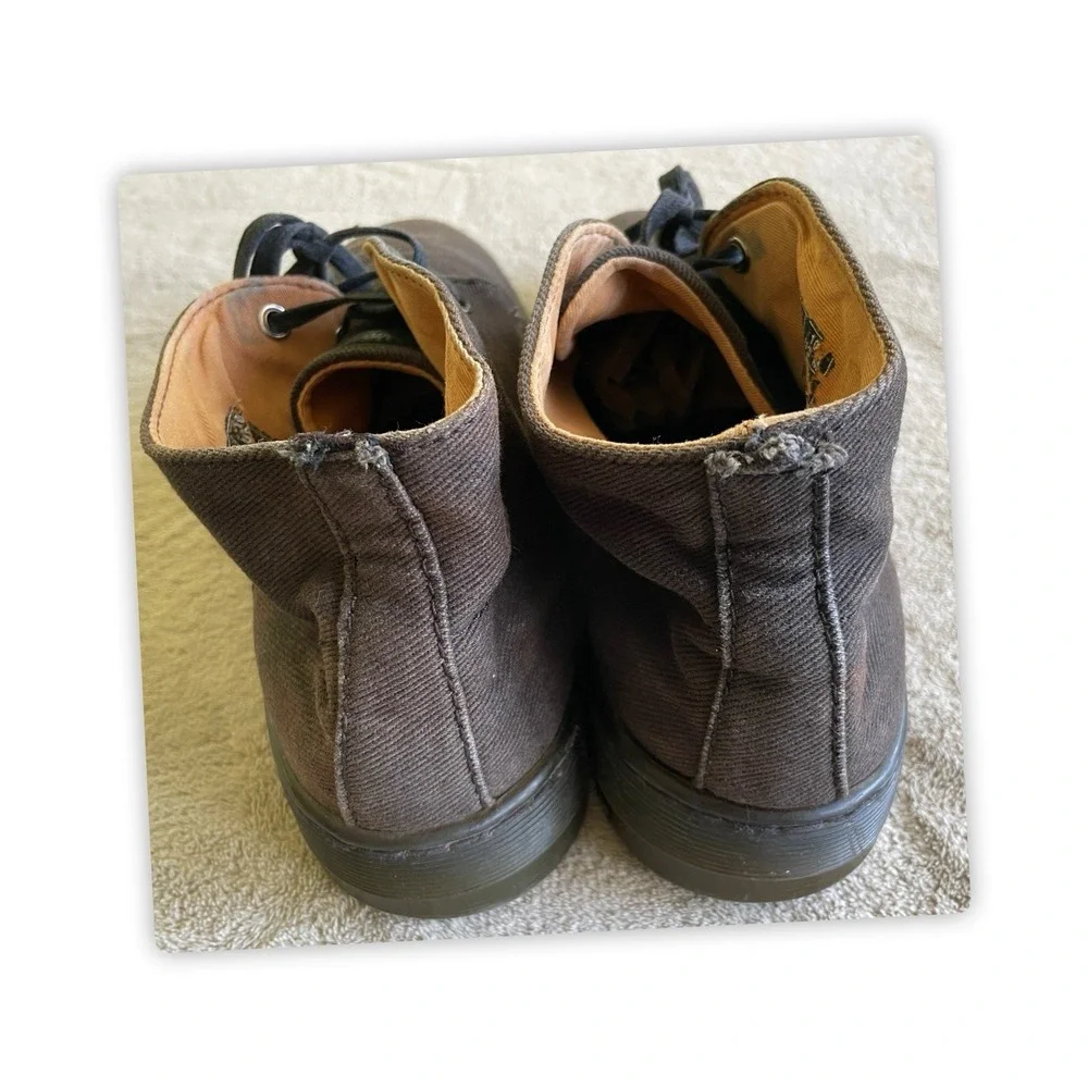 Dr Martens Doc Mayport Canvas Chukka Boots Mens Size 10 Brown Ankle Lace Up